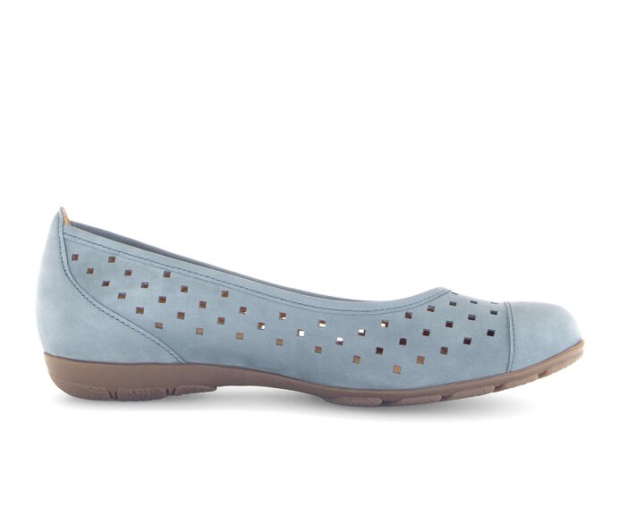 Gabor Sportliche Ballerina Blau - Rauleder