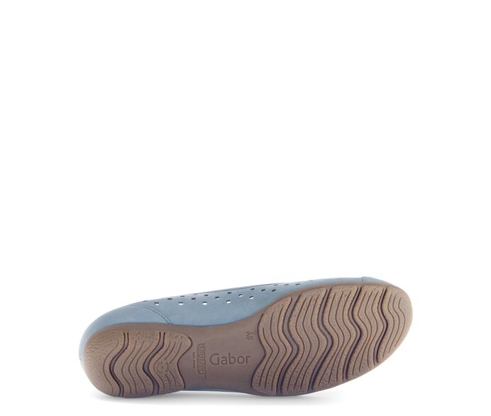 Gabor Sportliche Ballerina Blau - Rauleder