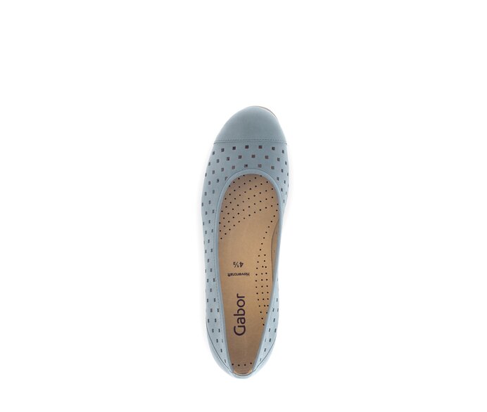 Gabor Sportliche Ballerina Blau - Rauleder