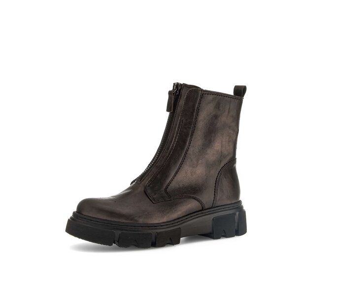 Gabor Sportliche Stiefelette Bronze - Effektleder