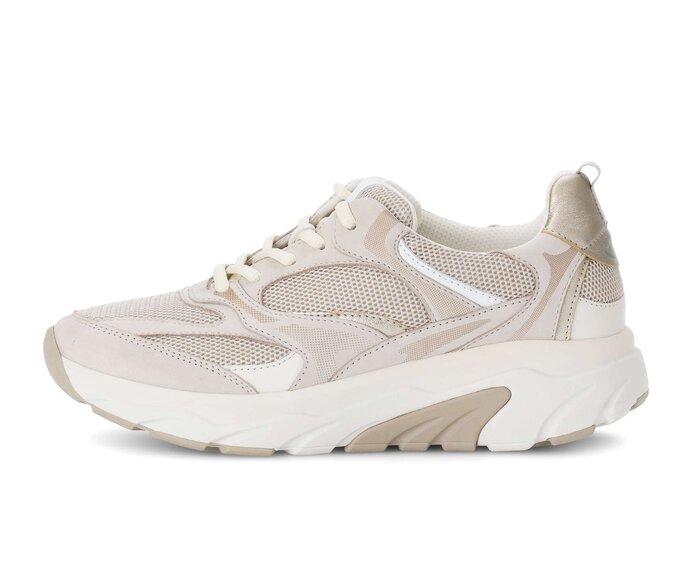 Gabor Sneaker Low Beige - Materialmix Leder/Lederimitat