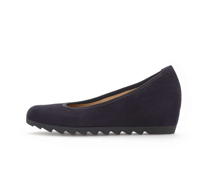 Gabor Keilpumps Blau - Rauleder