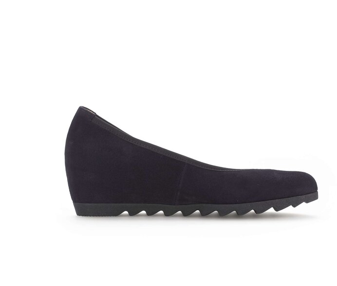 Gabor Keilpumps Blau - Rauleder