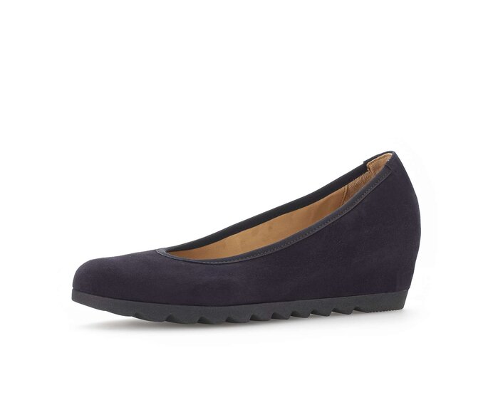 Gabor Keilpumps Blau - Rauleder