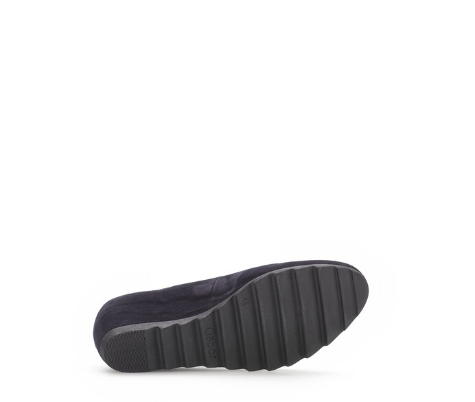 Gabor Keilpumps Blau - Rauleder