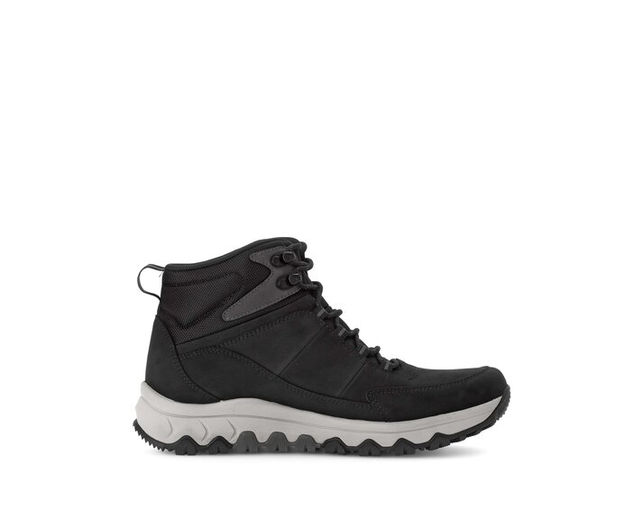Gabor Rollingsoft Boot Schwarz - Materialmix Leder/Textil