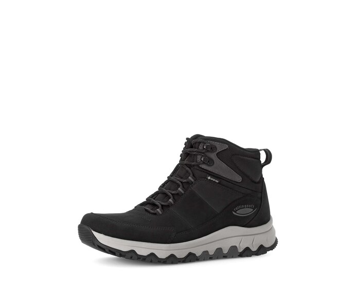 Gabor Rollingsoft Boot Schwarz - Materialmix Leder/Textil
