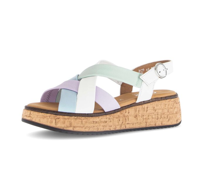 Gabor Plateau Sandale Multicolour - Materialmix Leder