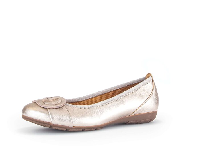 Gabor Sportliche Ballerina Gold - Effektleder
