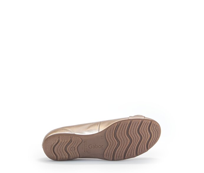 Gabor Sportliche Ballerina Gold - Effektleder