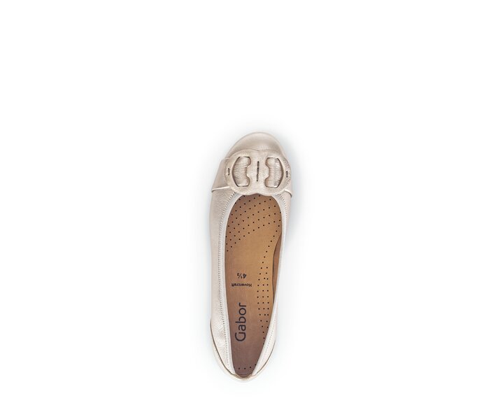 Gabor Sportliche Ballerina Gold - Effektleder