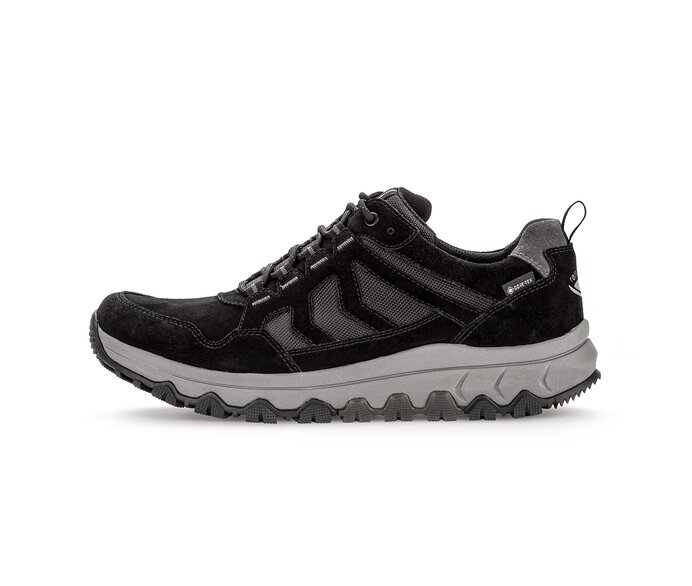 Gabor Rollingsoft Sneaker Low Schwarz - Materialmix Leder/Textil