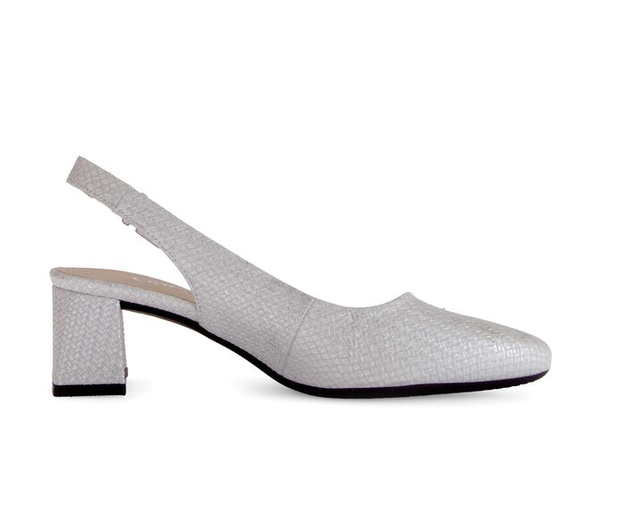 Gabor Slingpumps Silber - Effektleder