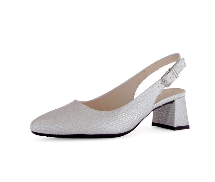 Gabor Slingpumps Silber - Effektleder