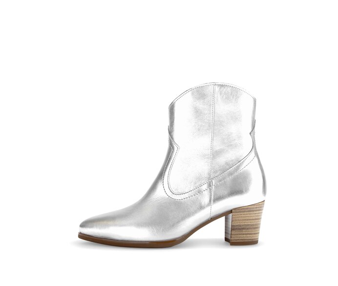 Gabor Cowboy Boots Silber - Effektleder