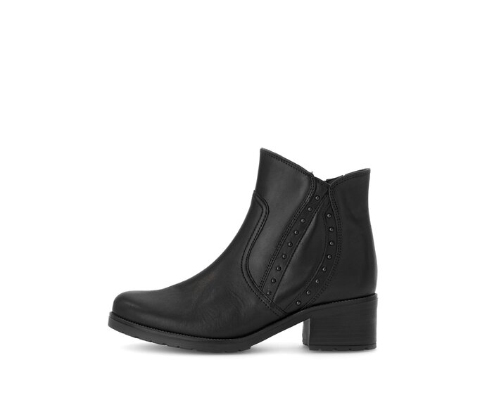 Gabor Elegante Stiefelette Schwarz - Glattleder