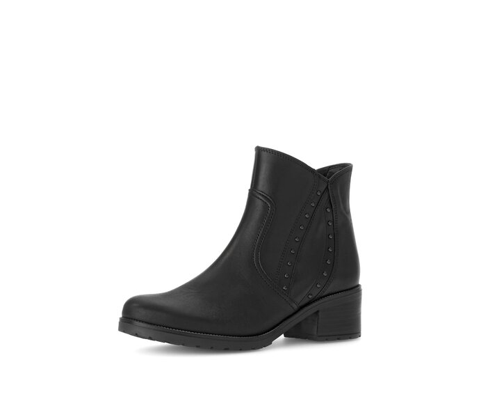 Gabor Elegante Stiefelette Schwarz - Glattleder