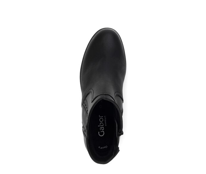Gabor Elegante Stiefelette Schwarz - Glattleder