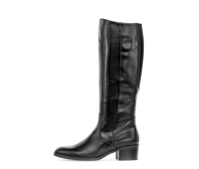 Gabor Eleganter Stiefel Schwarz - Glattleder
