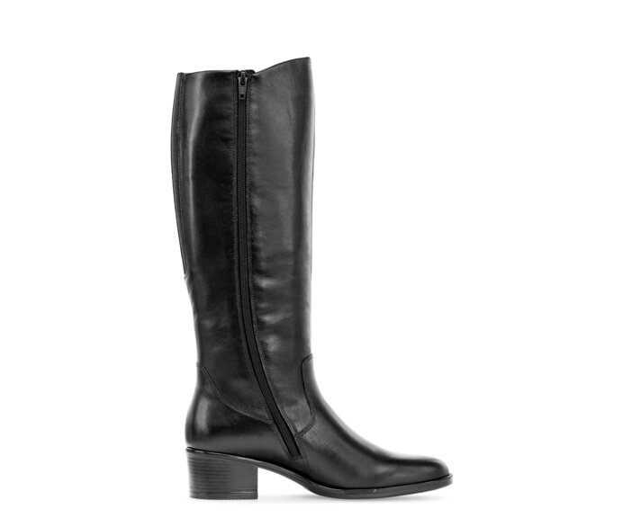 Gabor Eleganter Stiefel Schwarz - Glattleder