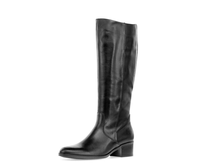 Gabor Eleganter Stiefel Schwarz - Glattleder