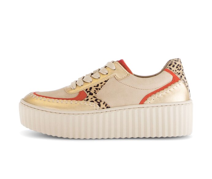 Gabor Sneaker Low Beige - Materialmix Leder