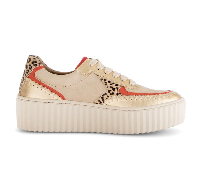 Gabor Sneaker Low Beige - Materialmix Leder