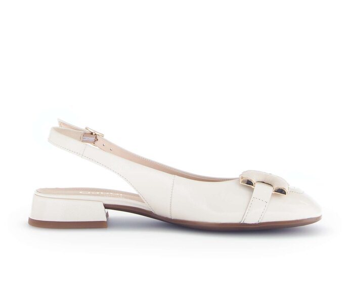 Gabor Slingpumps Creme - Lackleder
