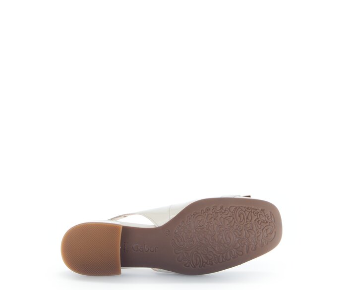 Gabor Slingpumps Creme - Lackleder