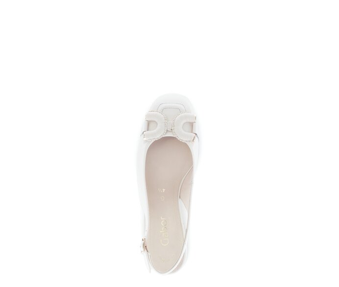 Gabor Slingpumps Creme - Lackleder