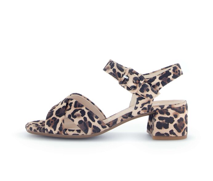 Gabor Riemchensandale Beige - Rauleder