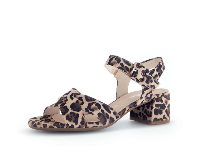 Gabor Riemchensandale Beige - Rauleder