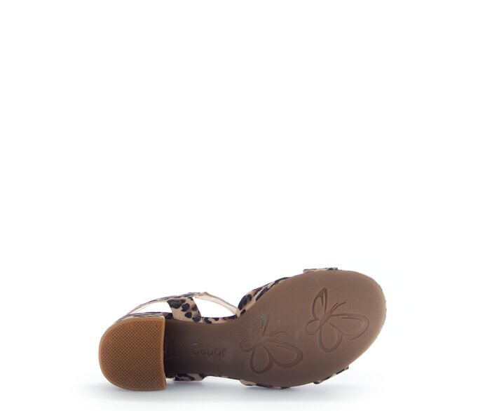 Gabor Riemchensandale Beige - Rauleder