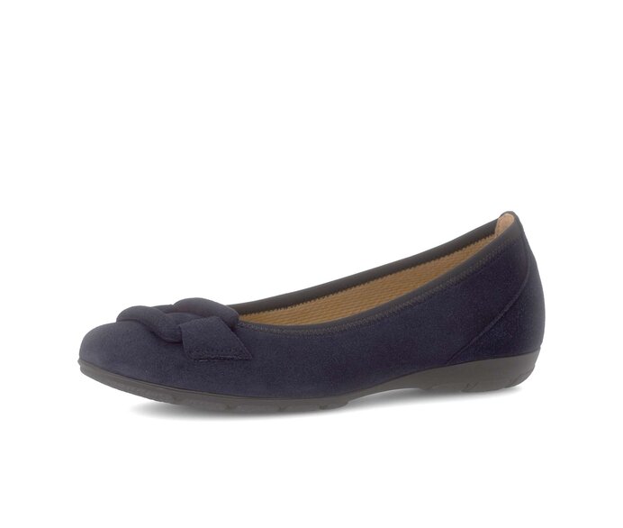 Gabor Sportliche Ballerina Blau - Rauleder