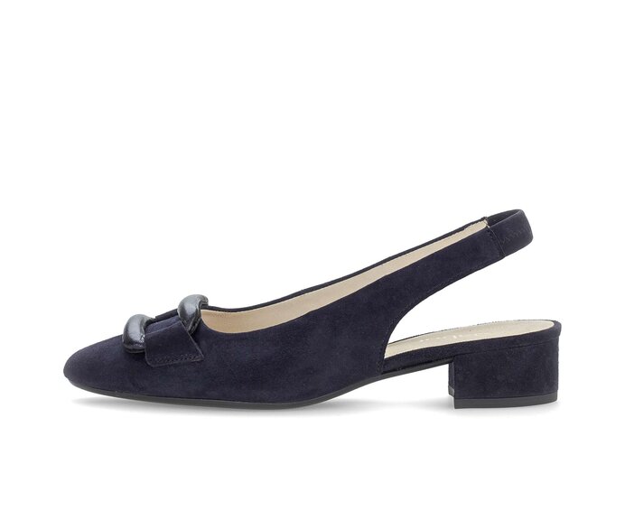 Gabor Slingpumps Blau - Materialmix Leder