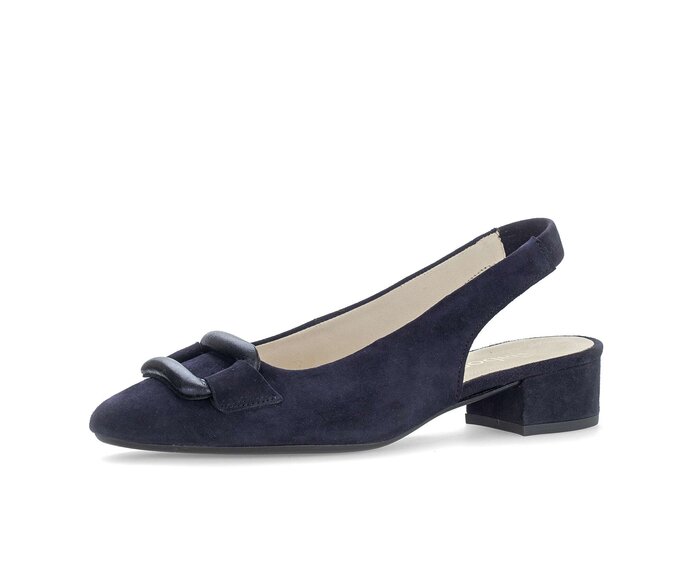 Gabor Slingpumps Blau - Materialmix Leder