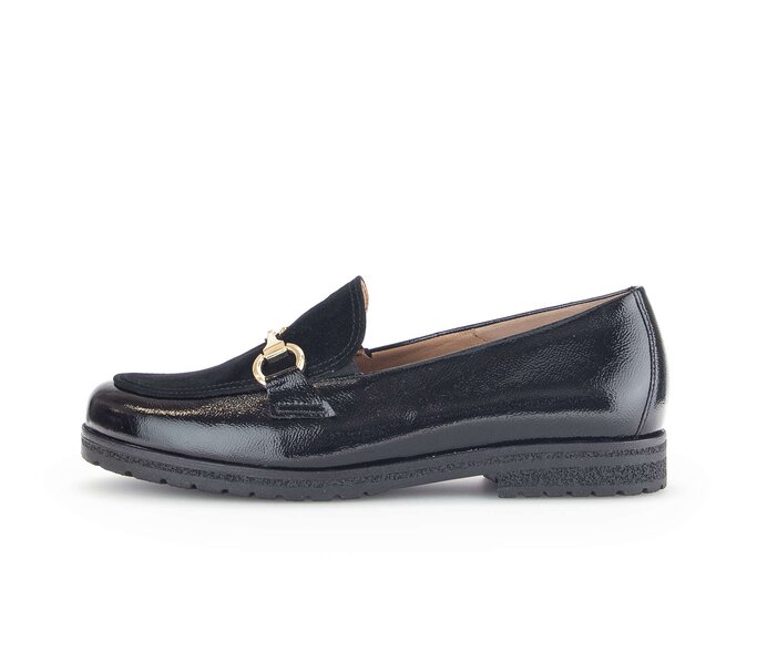 Gabor Slipper Schwarz - Lackleder