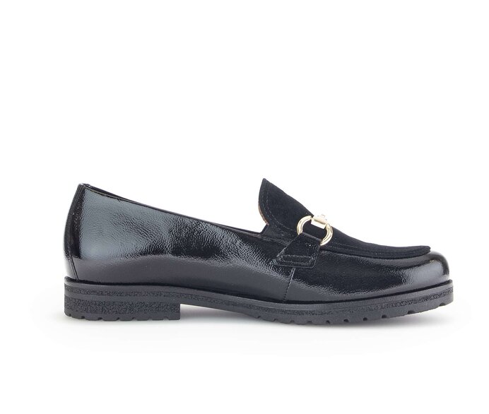 Gabor Slipper Schwarz - Lackleder