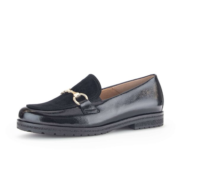Gabor Slipper Schwarz - Lackleder