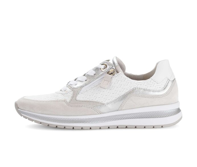Gabor Sneaker Low Weiß - Materialmix Leder