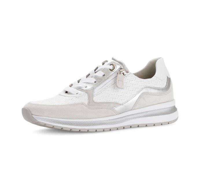 Gabor Sneaker Low Weiß - Materialmix Leder