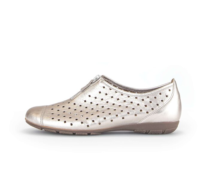Gabor Sportliche Ballerina Gold - Effektleder