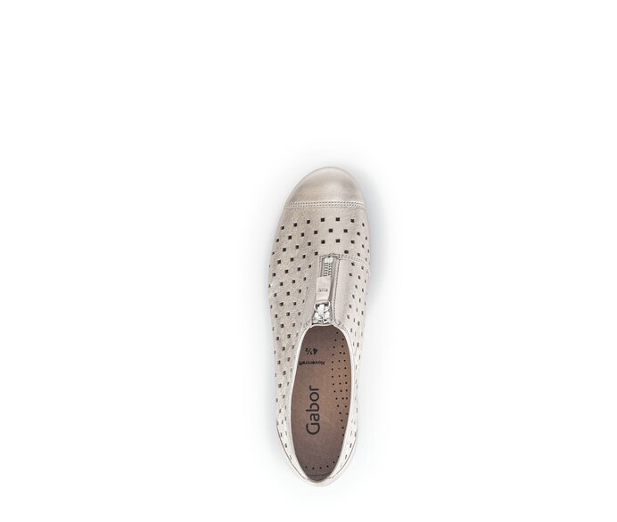 Gabor Sportliche Ballerina Gold - Effektleder