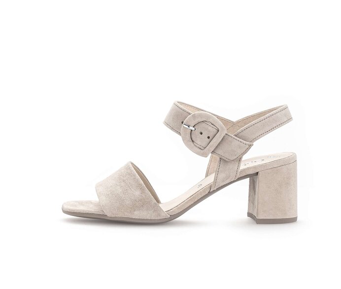 Gabor Riemchensandale Beige - Rauleder