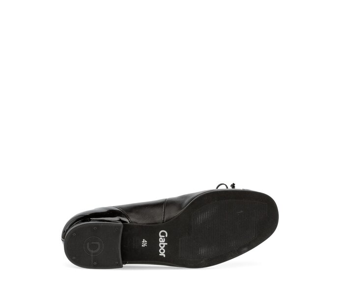 Gabor Eleganter Ballerina Schwarz - Materialmix Lederimitat