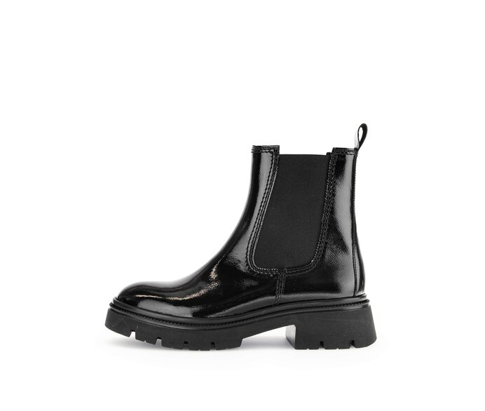 Gabor Chelsea Boot Schwarz - Lackleder