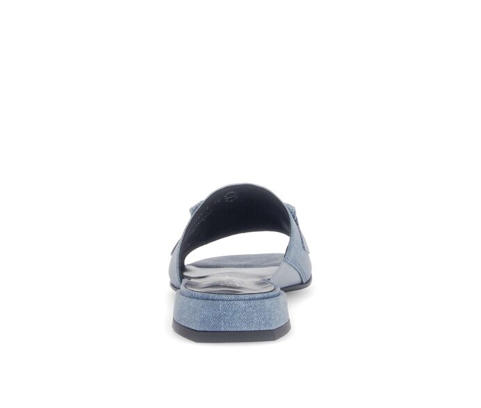 Gabor Pantolette Blau - Materialmix Leder