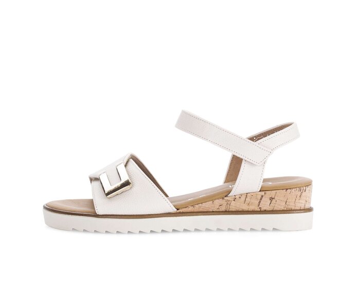 Gabor Riemchensandale Creme - Glattleder