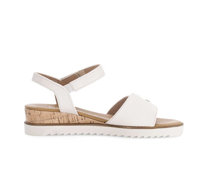 Gabor Riemchensandale Creme - Glattleder