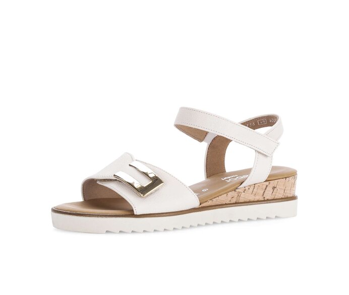 Gabor Riemchensandale Creme - Glattleder